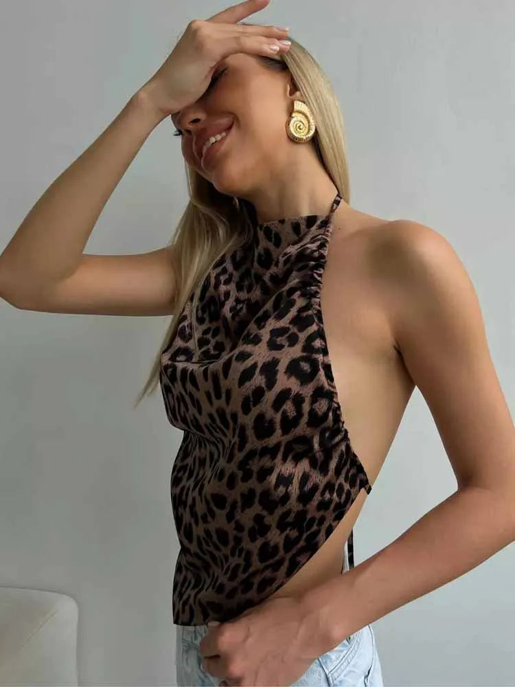 Satin Éclat™ Backless Halter Top