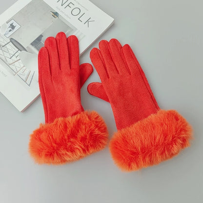Gants chauds en cuir suédé Lunara Winter™