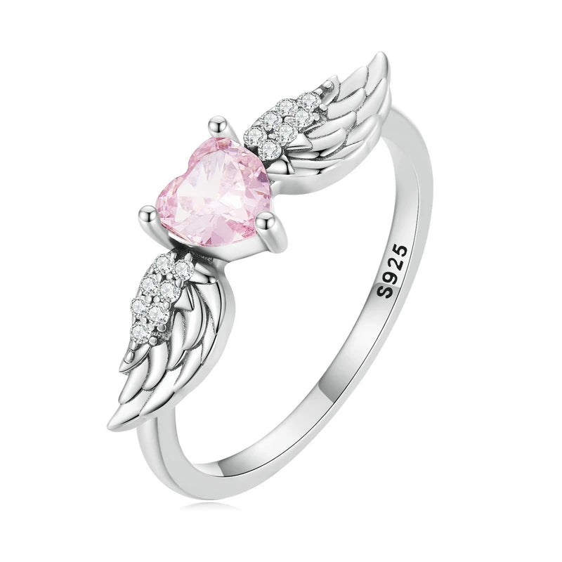 Elara Jewelry™ Celestia Angel Heart Ring
