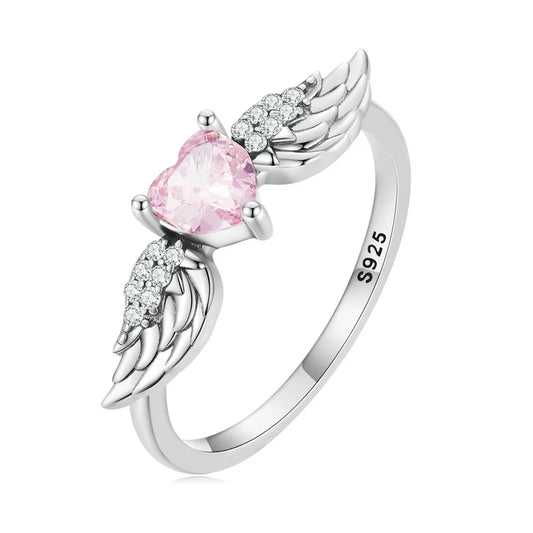 Elara Jewelry™ Celestia Angel Heart Ring