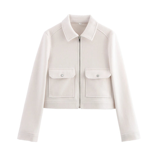Lunara Winter™ Cropped Wool Blend Utility Jacket