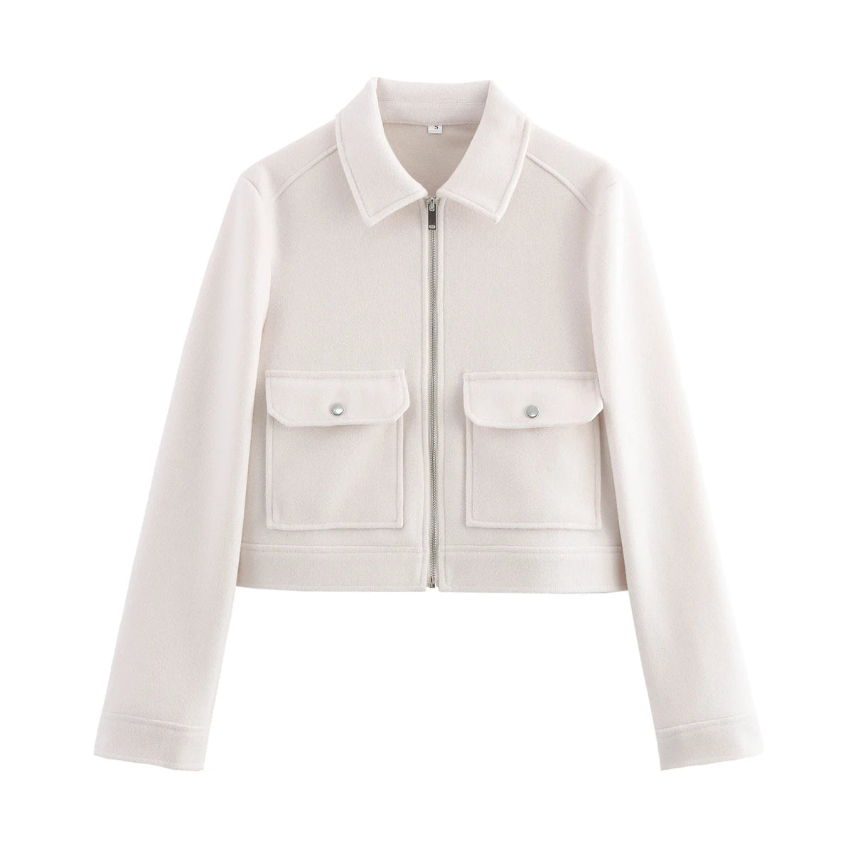 Lunara Winter™ Cropped Wool Blend Zip-Up Jacket