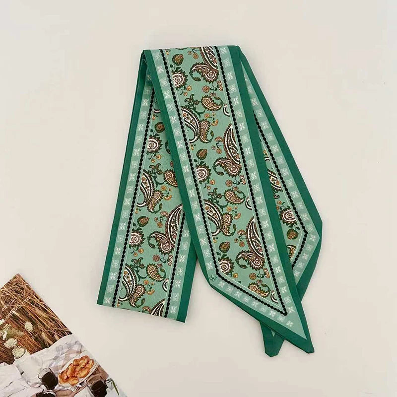 SatinÉclat™ Women Long Silk Scarf Strip