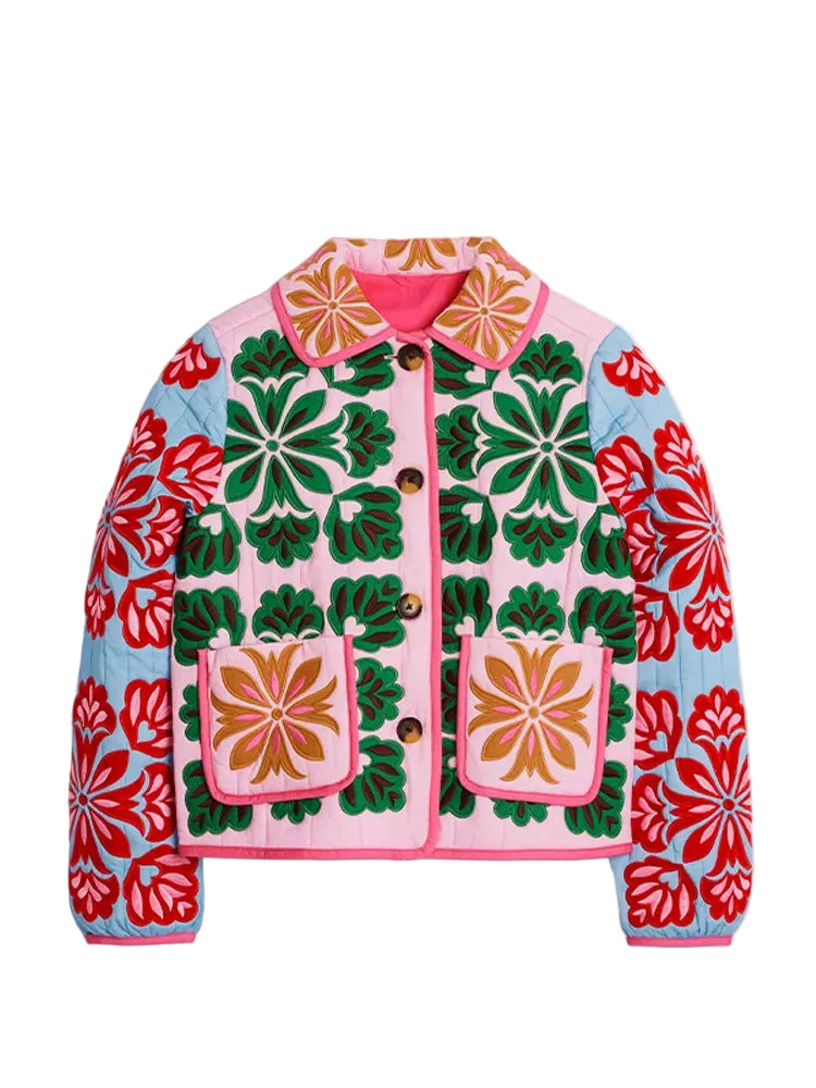 Lunara Winter™ Quilted Floral Cropped Jacket
