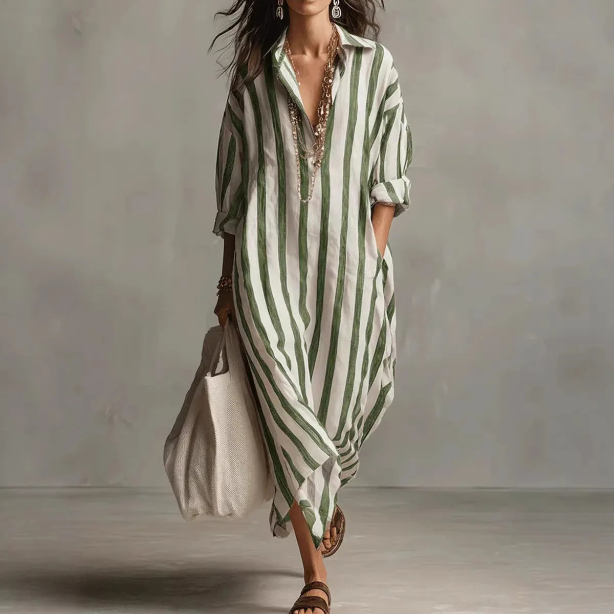 Amoura Dresses™ Maxi Shirt Dress