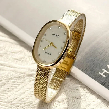 Velya Watches™ Relógio oval com strass