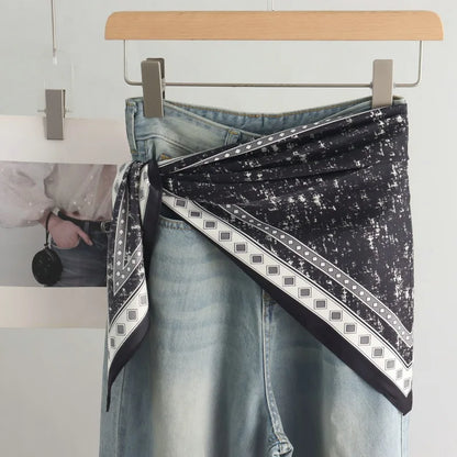 SatinÉclat™ Triangular Satin Scarf Belt