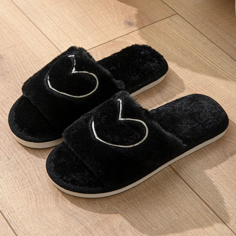 Lunara Winter™ Heart Slide Slippers