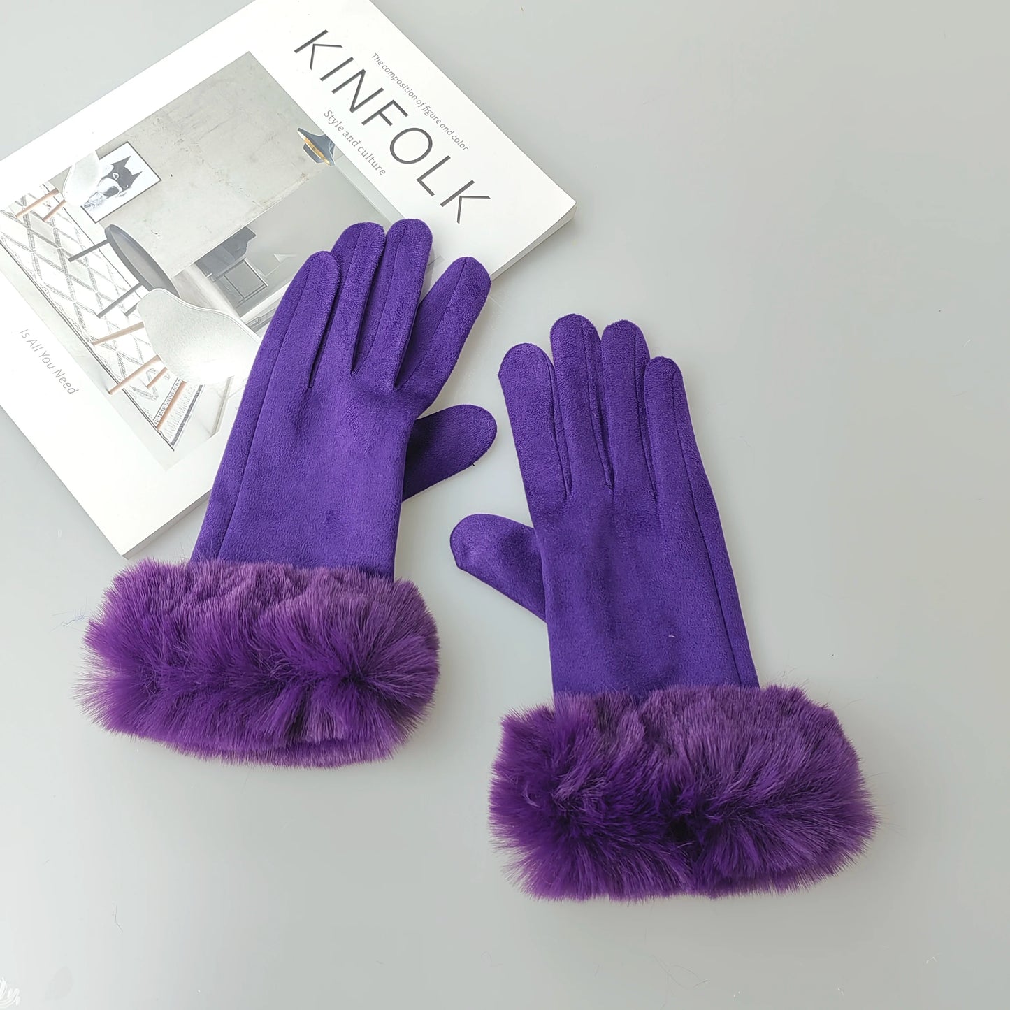 Gants chauds en cuir suédé Lunara Winter™
