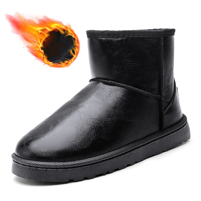 Botas de neve de lã de couro Premium Lunara Winter™