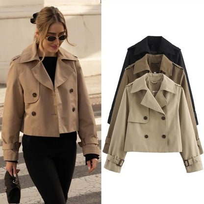 Gabardina corta con cinturón Lunara Winter™