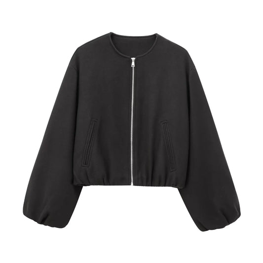 Lunara Winter™ Croppeds Fleece Bomber Jacket