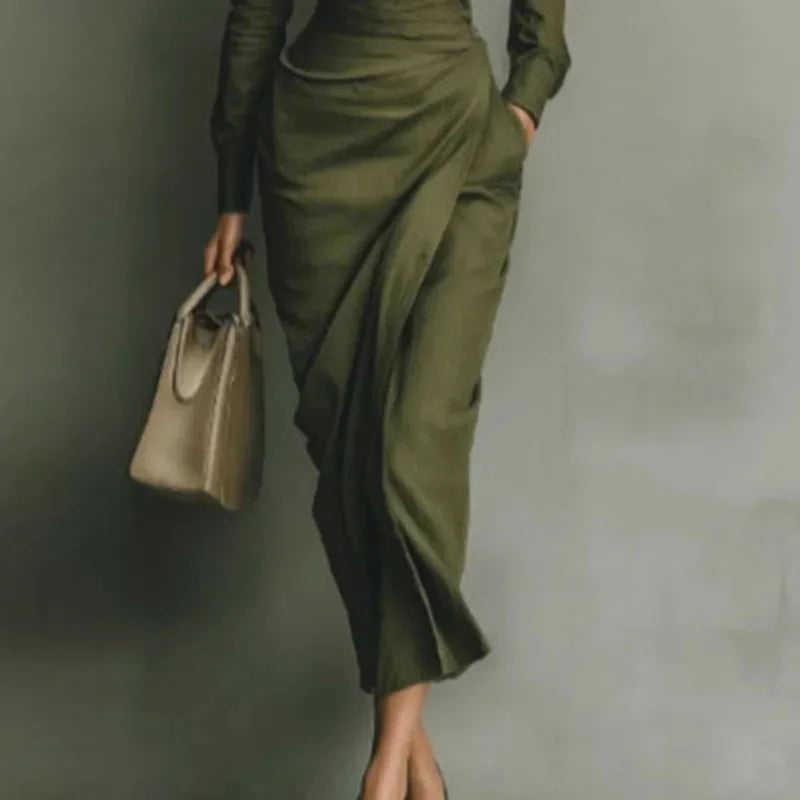Amoura Dresses™ Button High Waist Slim Dress