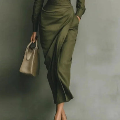 Amoura Dresses™ Button High Waist Slim Dress