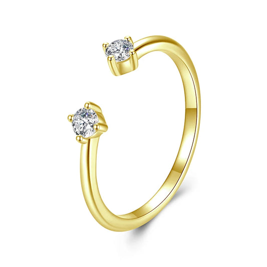 Elara Jewelry™ Liora Dual Spark Ring