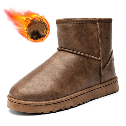 Botas de neve de lã de couro Premium Lunara Winter™